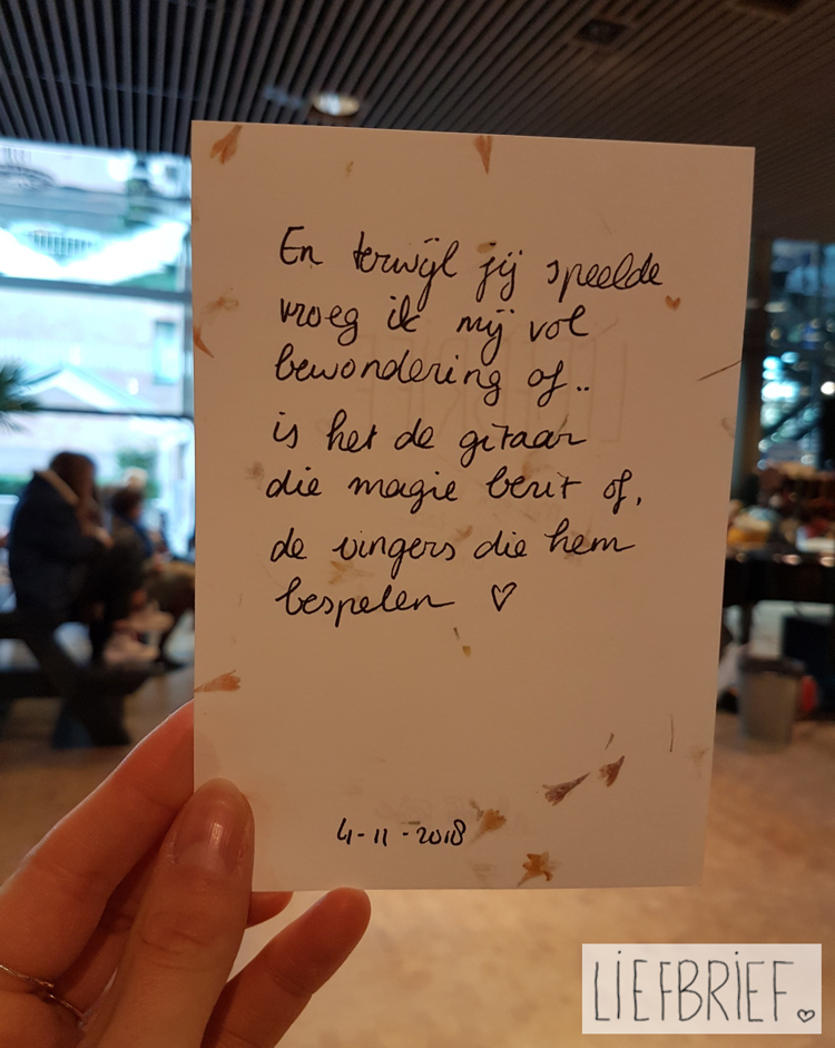 Een lief briefje, geschreven door Linda Blij van Liefbrief.nl