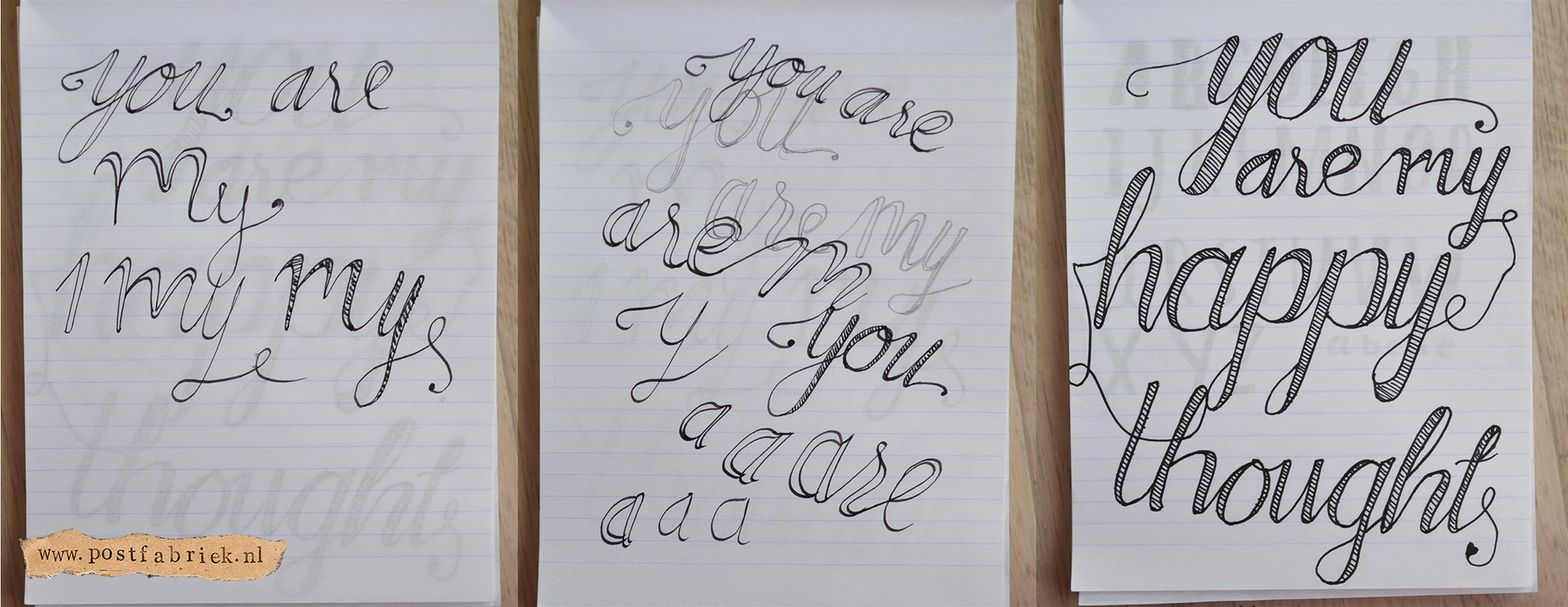 Verwonderlijk Hand Lettering (tips voor het tekenen van mooie letters) - Postfabriek ZM-38