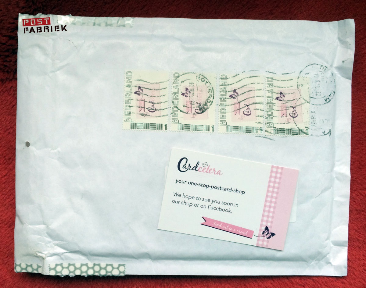 Cardcetera bestelling in enveloppe