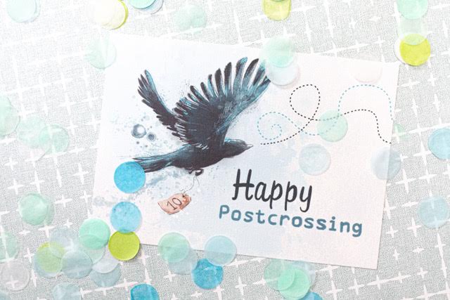 Jubileumkaart Happy Postcrossing 10 jaar!